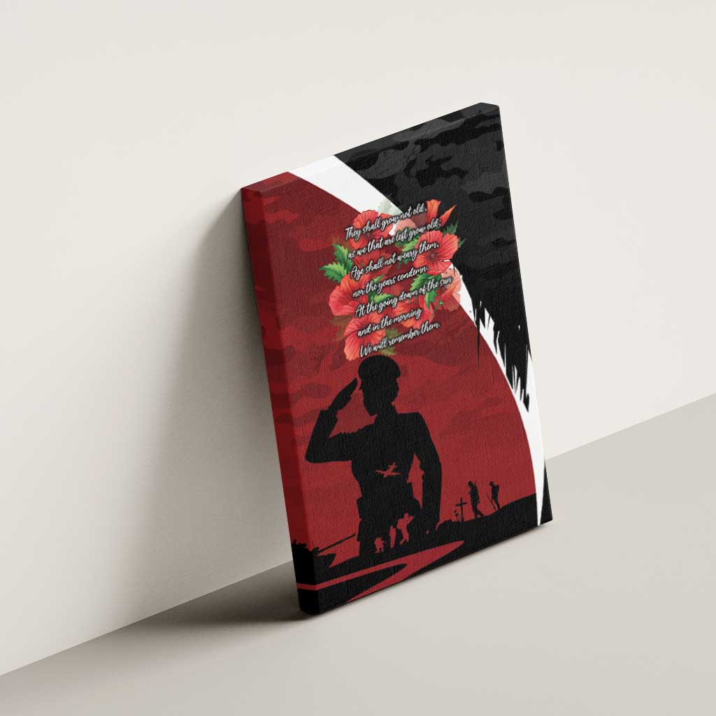 Anzac Day Women Veteran Canvas Wall Art Ode of Remembrance