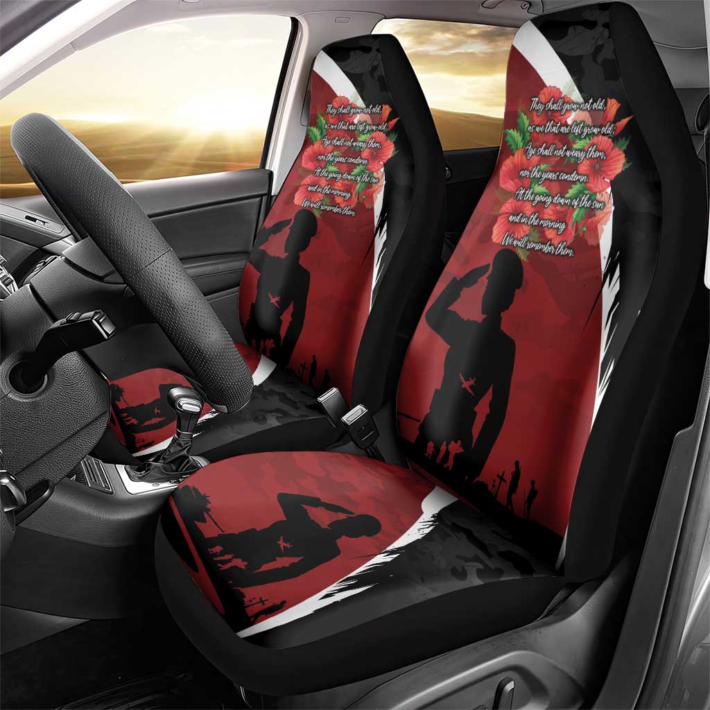 Anzac Day Women Veteran Car Seat Cover Ode of Remembrance