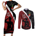 Anzac Day Women Veteran Couples Matching Short Sleeve Bodycon Dress and Long Sleeve Button Shirt Ode of Remembrance