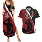 Anzac Day Women Veteran Couples Matching Summer Maxi Dress and Hawaiian Shirt Ode of Remembrance