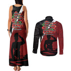 Anzac Day Women Veteran Couples Matching Tank Maxi Dress and Long Sleeve Button Shirt Ode of Remembrance