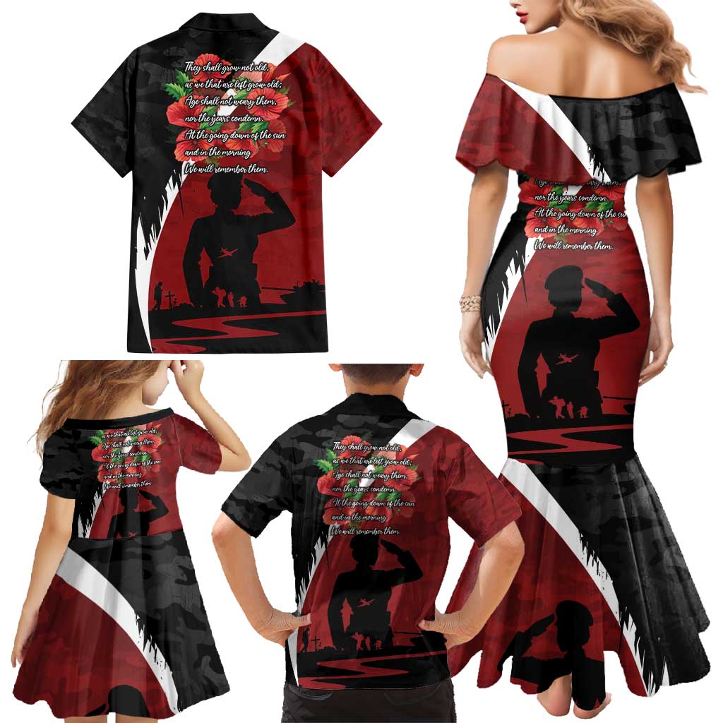 Anzac Day Women Veteran Family Matching Mermaid Dress and Hawaiian Shirt Ode of Remembrance