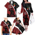 Anzac Day Women Veteran Family Matching Off The Shoulder Long Sleeve Dress and Hawaiian Shirt Ode of Remembrance