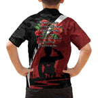 Anzac Day Women Veteran Family Matching Off The Shoulder Long Sleeve Dress and Hawaiian Shirt Ode of Remembrance