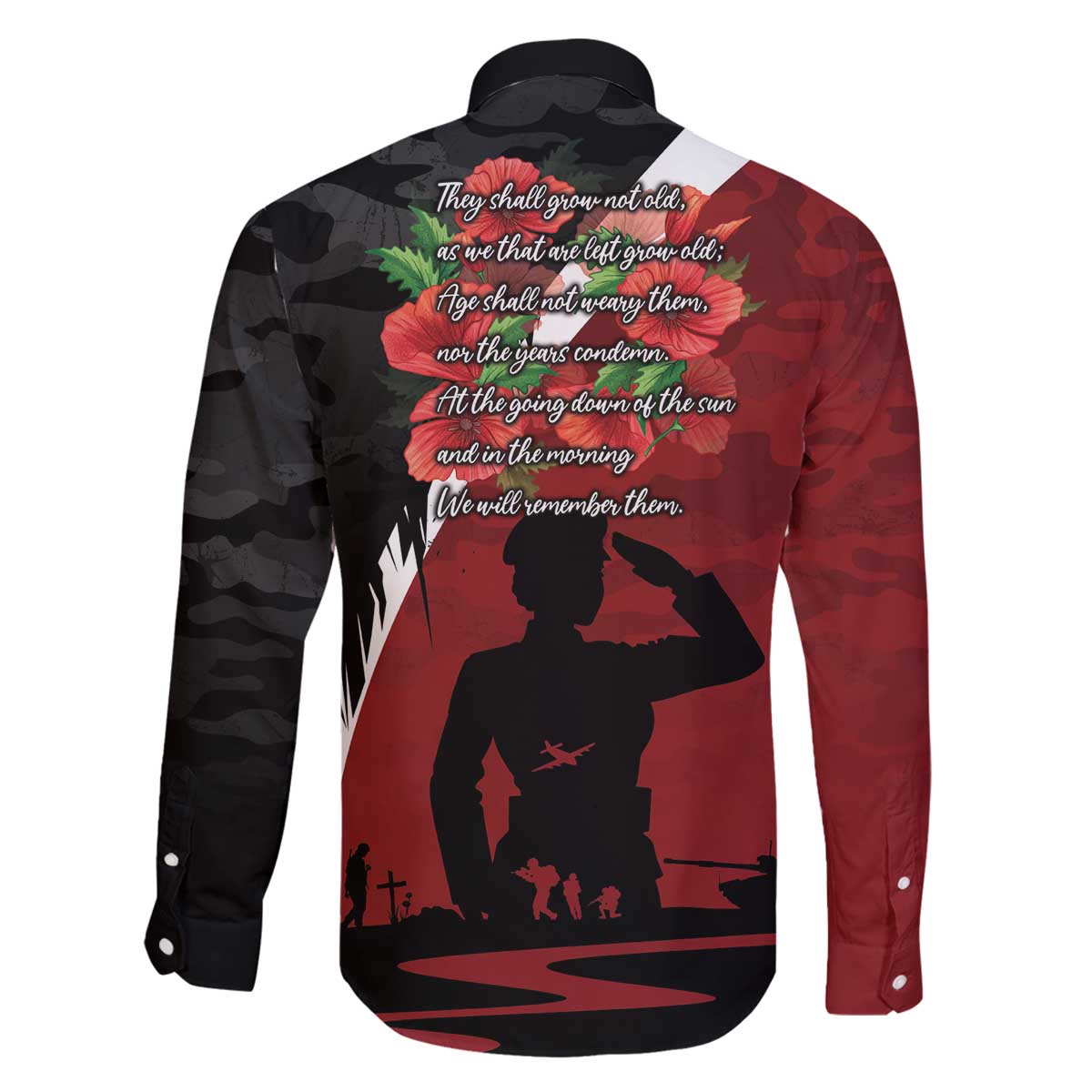 Anzac Day Women Veteran Family Matching Off The Shoulder Long Sleeve Dress and Hawaiian Shirt Ode of Remembrance
