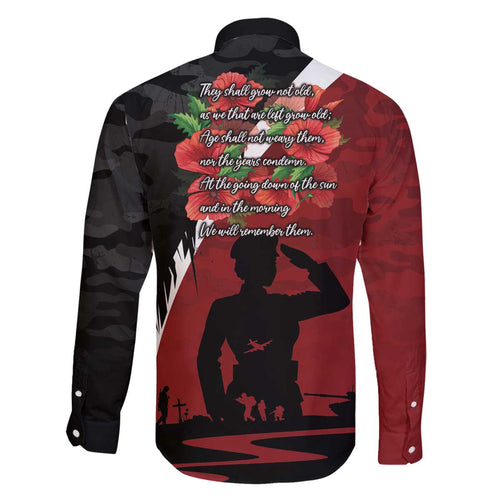 Anzac Day Women Veteran Family Matching Off The Shoulder Long Sleeve Dress and Hawaiian Shirt Ode of Remembrance