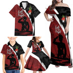 Anzac Day Women Veteran Family Matching Off Shoulder Maxi Dress and Hawaiian Shirt Ode of Remembrance