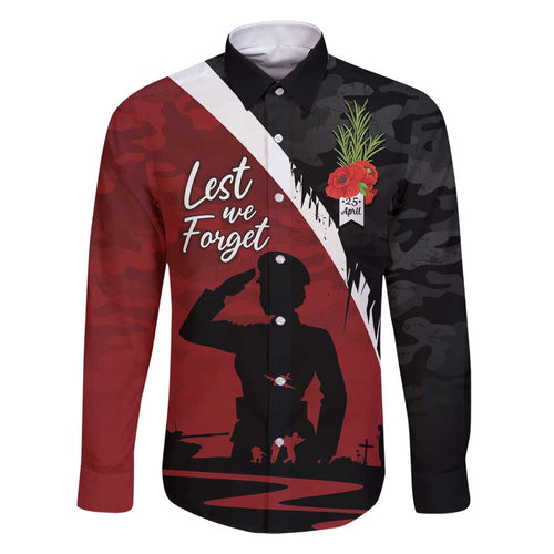 Anzac Day Women Veteran Family Matching Off Shoulder Maxi Dress and Hawaiian Shirt Ode of Remembrance