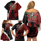 Anzac Day Women Veteran Family Matching Off Shoulder Short Dress and Hawaiian Shirt Ode of Remembrance