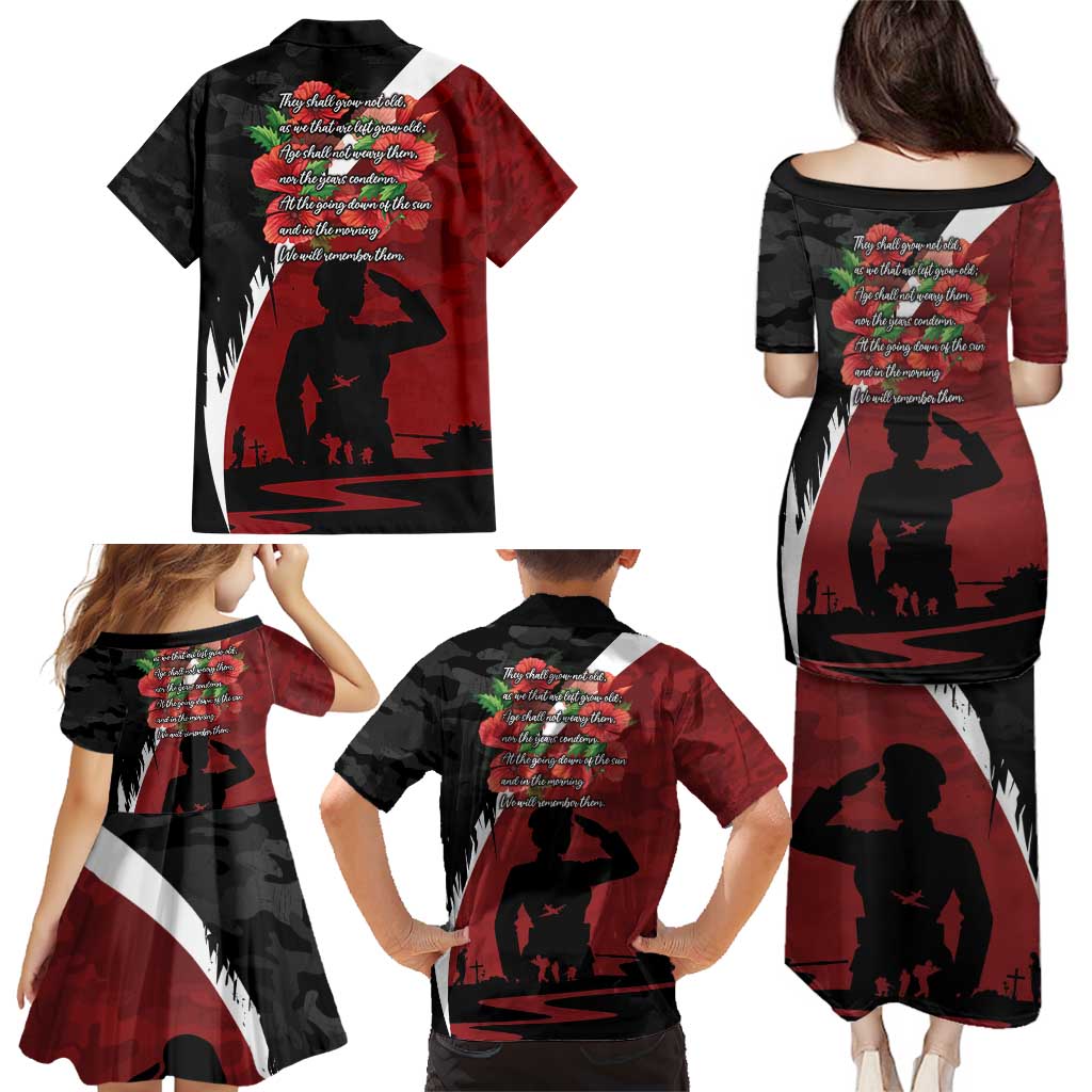 Anzac Day Women Veteran Family Matching Puletasi and Hawaiian Shirt Ode of Remembrance