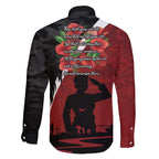 Anzac Day Women Veteran Family Matching Puletasi and Hawaiian Shirt Ode of Remembrance