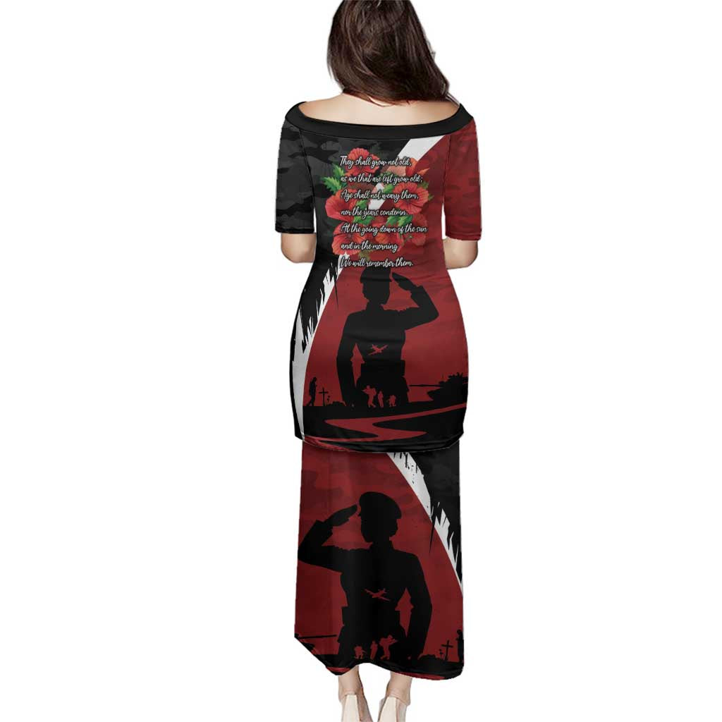 Anzac Day Women Veteran Family Matching Puletasi and Hawaiian Shirt Ode of Remembrance