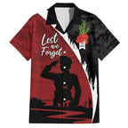 Anzac Day Women Veteran Family Matching Short Sleeve Bodycon Dress and Hawaiian Shirt Ode of Remembrance