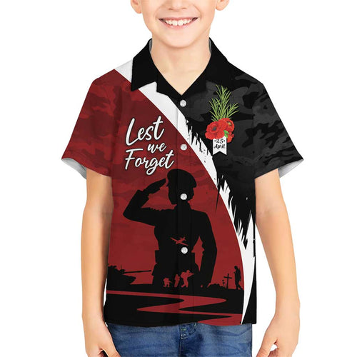 Anzac Day Women Veteran Family Matching Short Sleeve Bodycon Dress and Hawaiian Shirt Ode of Remembrance