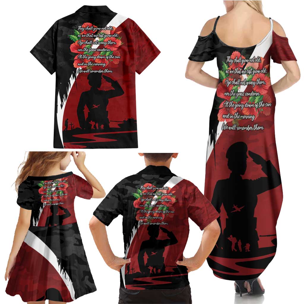Anzac Day Women Veteran Family Matching Summer Maxi Dress and Hawaiian Shirt Ode of Remembrance