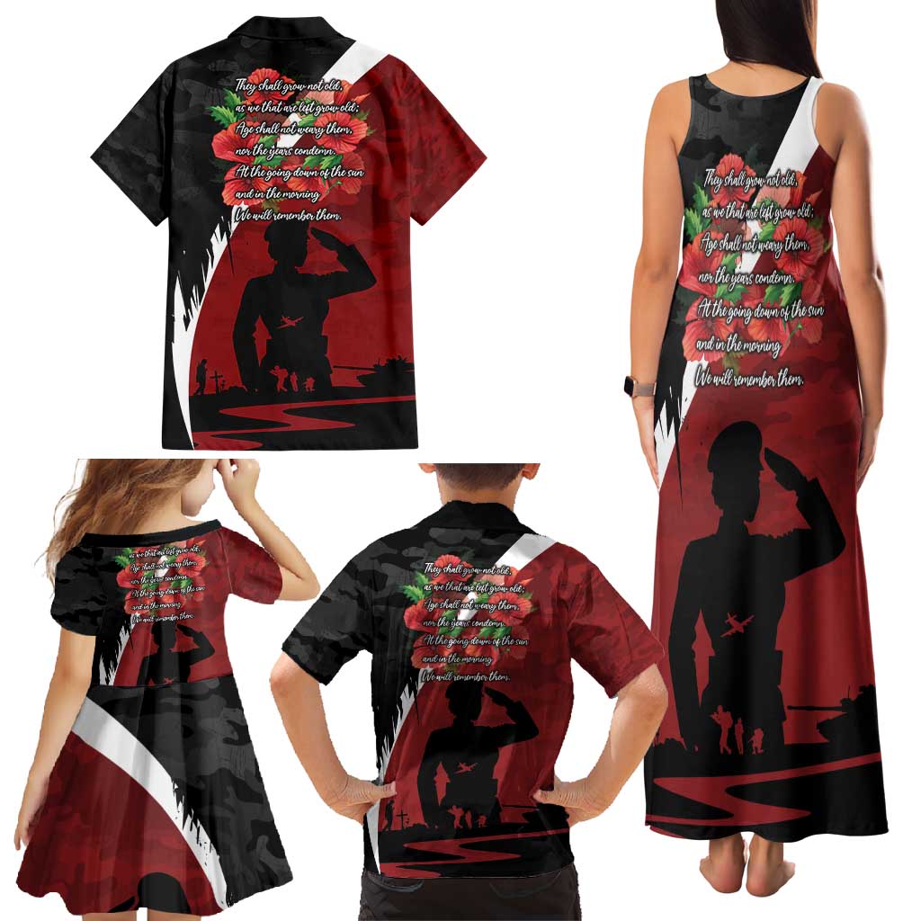 Anzac Day Women Veteran Family Matching Tank Maxi Dress and Hawaiian Shirt Ode of Remembrance