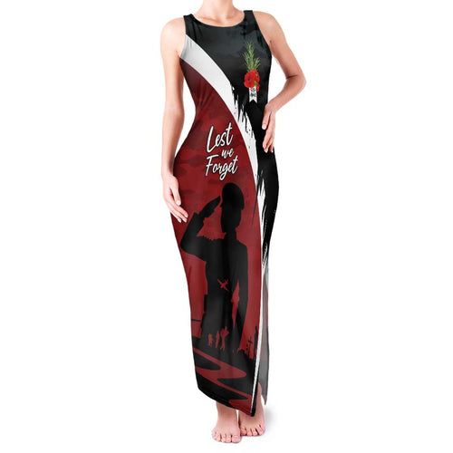 Anzac Day Women Veteran Family Matching Tank Maxi Dress and Hawaiian Shirt Ode of Remembrance