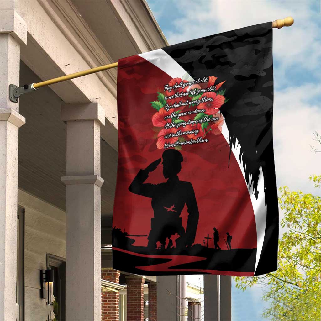 Anzac Day Women Veteran Garden Flag Ode of Remembrance