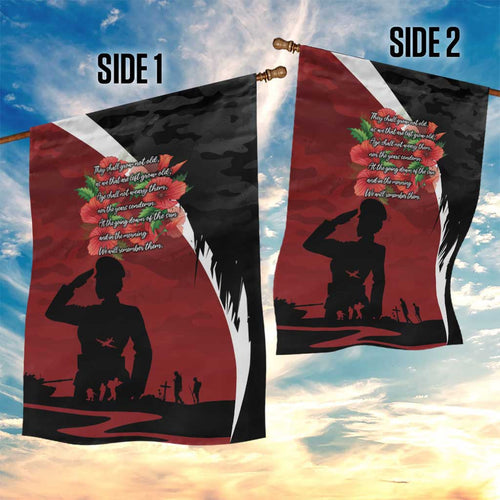 Anzac Day Women Veteran Garden Flag Ode of Remembrance