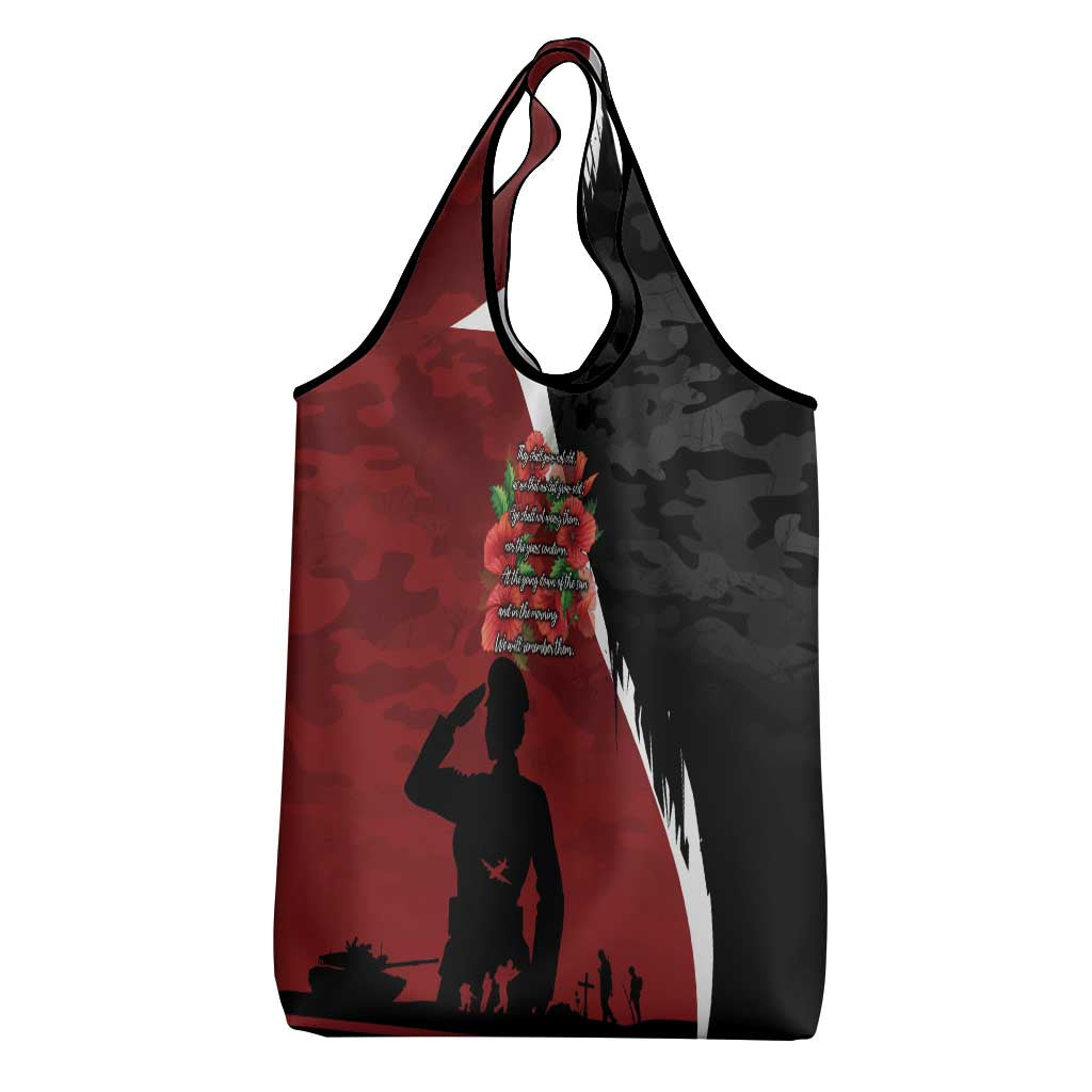 Anzac Day Women Veteran Grocery Bag Ode of Remembrance