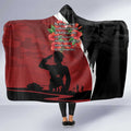 Anzac Day Women Veteran Hooded Blanket Ode of Remembrance