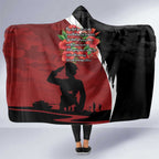 Anzac Day Women Veteran Hooded Blanket Ode of Remembrance