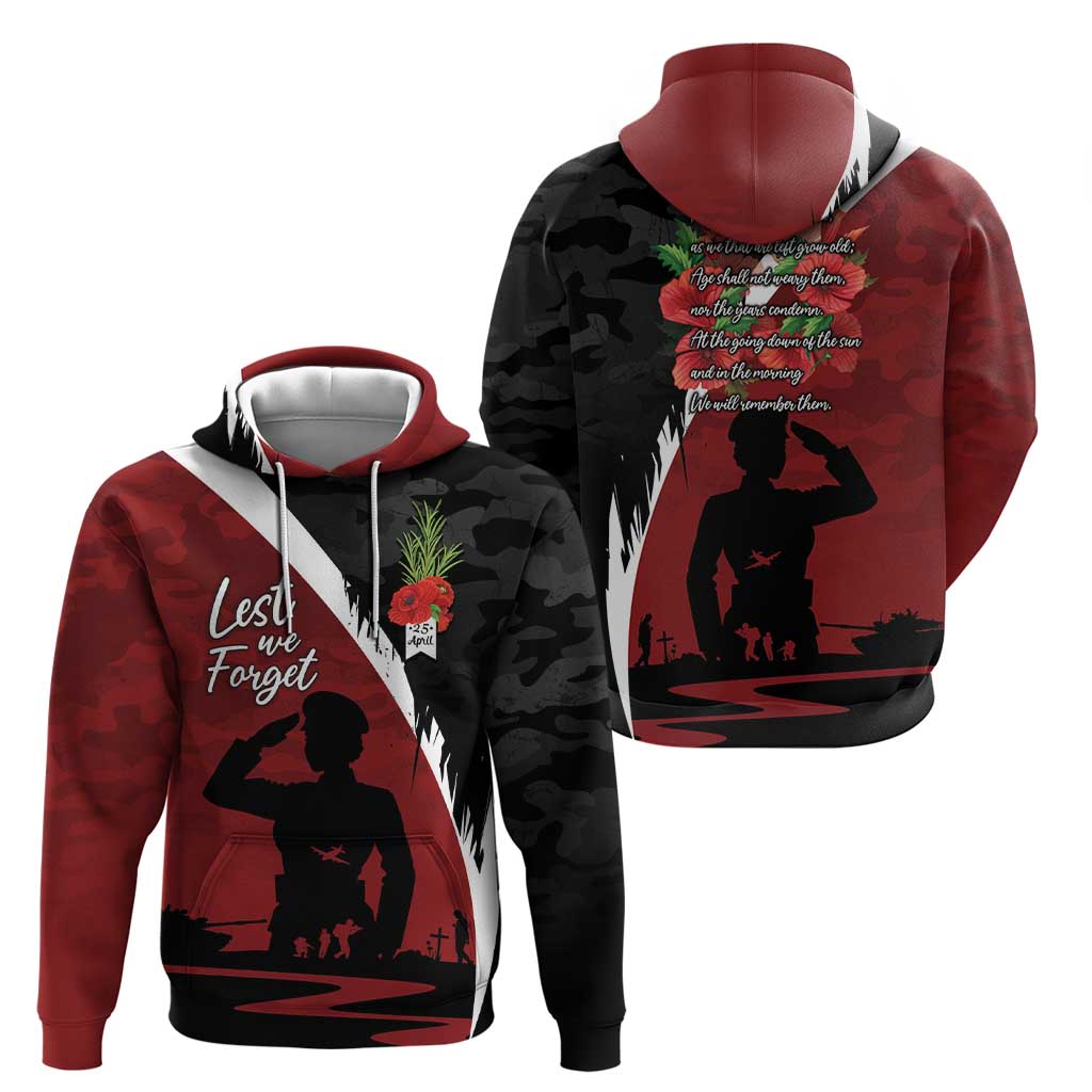Anzac Day Women Veteran Hoodie Ode of Remembrance