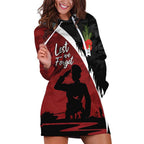Anzac Day Women Veteran Hoodie Dress Ode of Remembrance