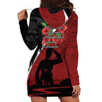 Anzac Day Women Veteran Hoodie Dress Ode of Remembrance