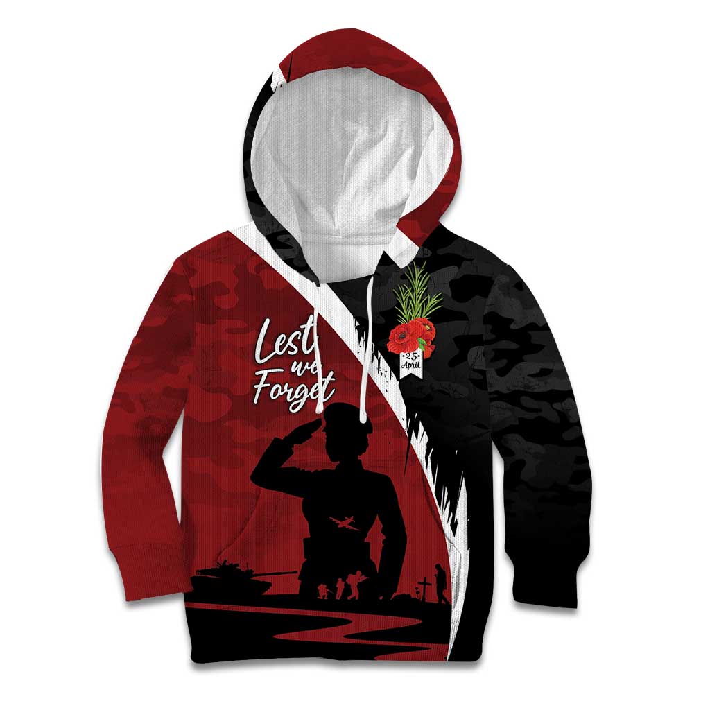 Anzac Day Women Veteran Kid Hoodie Ode of Remembrance