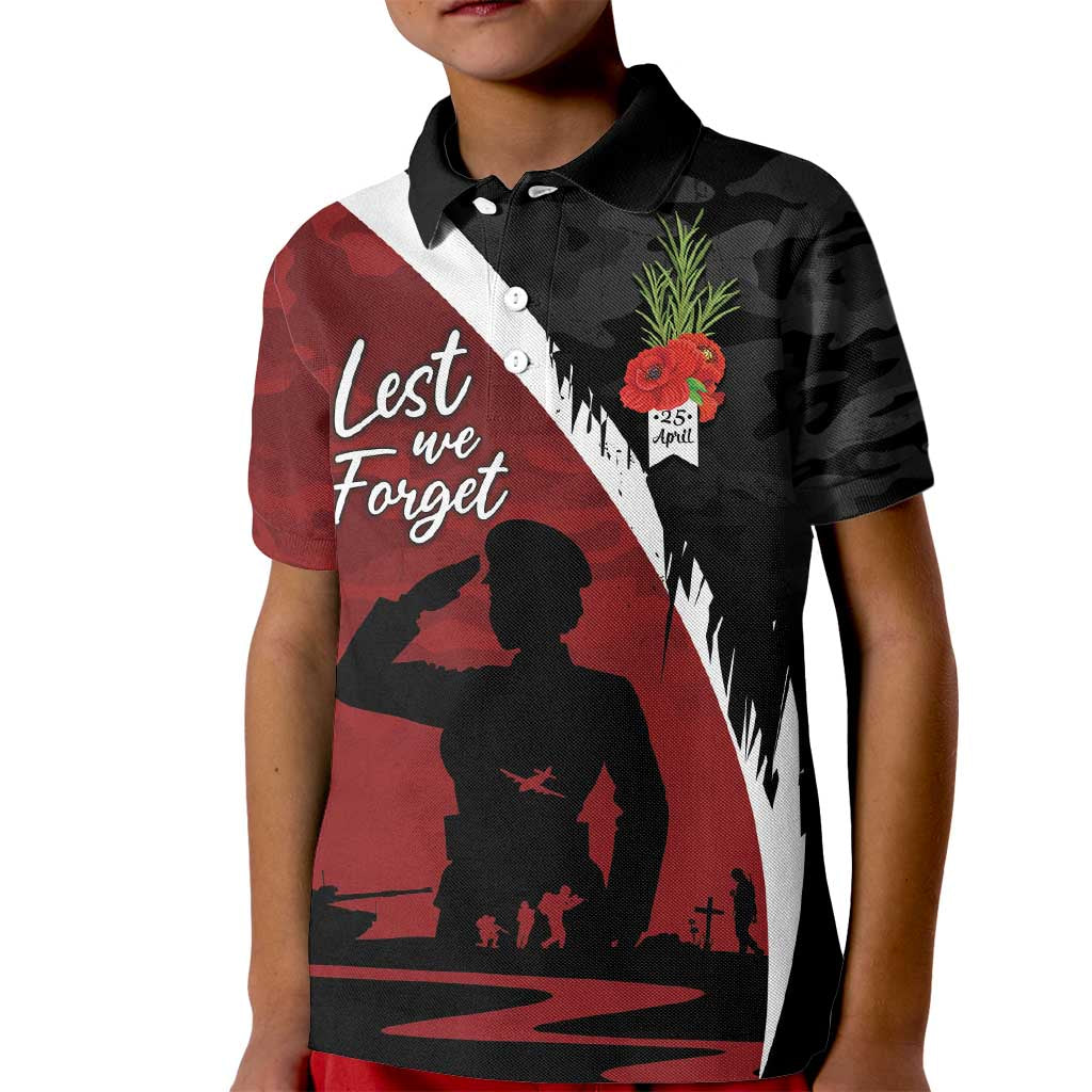 Anzac Day Women Veteran Kid Polo Shirt Ode of Remembrance