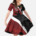 Anzac Day Women Veteran Kid Short Sleeve Dress Ode of Remembrance