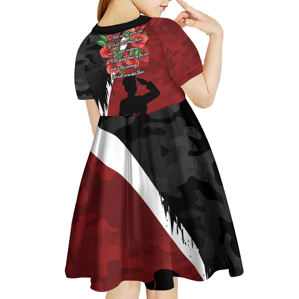 Anzac Day Women Veteran Kid Short Sleeve Dress Ode of Remembrance
