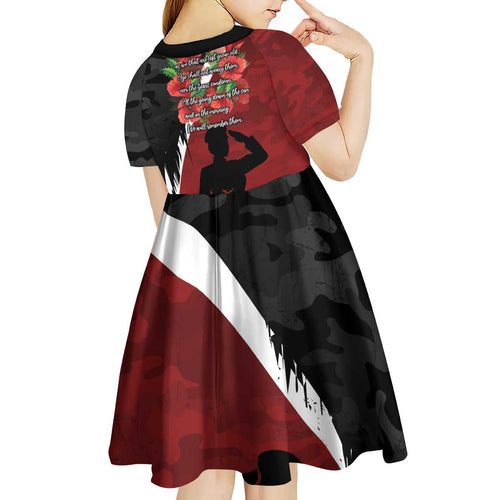 Anzac Day Women Veteran Kid Short Sleeve Dress Ode of Remembrance