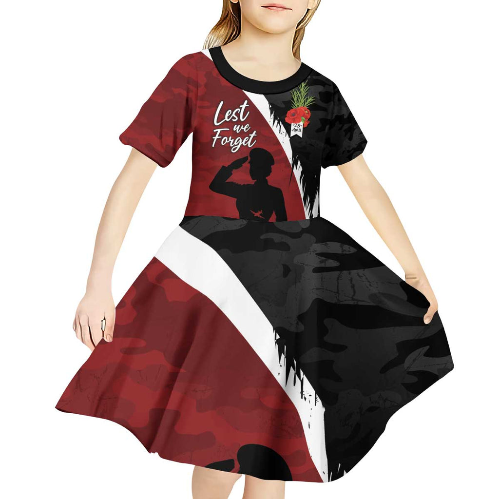 Anzac Day Women Veteran Kid Short Sleeve Dress Ode of Remembrance