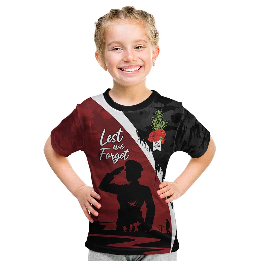 Anzac Day Women Veteran Kid T Shirt Ode of Remembrance