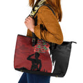 Anzac Day Women Veteran Leather Tote Bag Ode of Remembrance