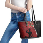 Anzac Day Women Veteran Leather Tote Bag Ode of Remembrance