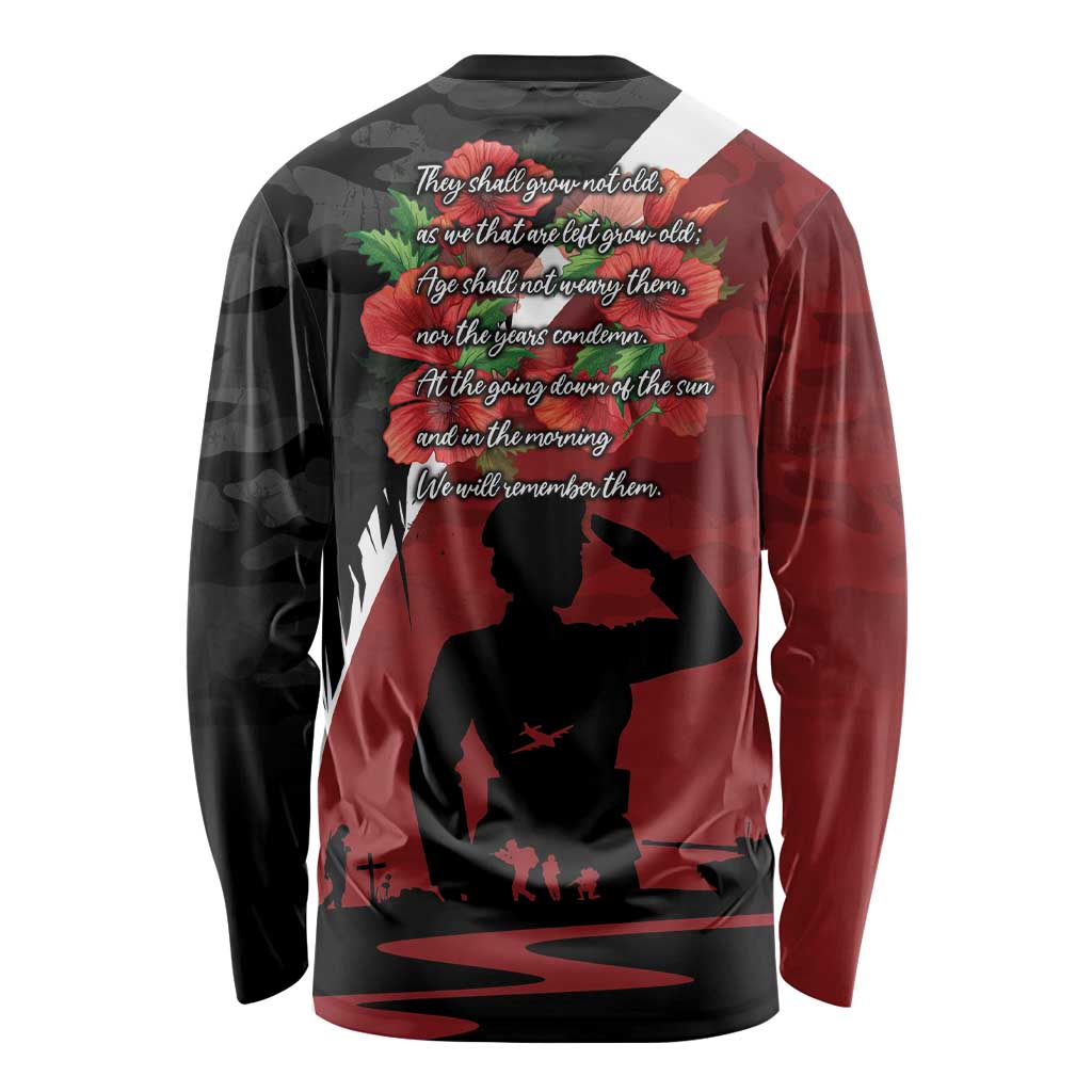 Anzac Day Women Veteran Long Sleeve Shirt Ode of Remembrance