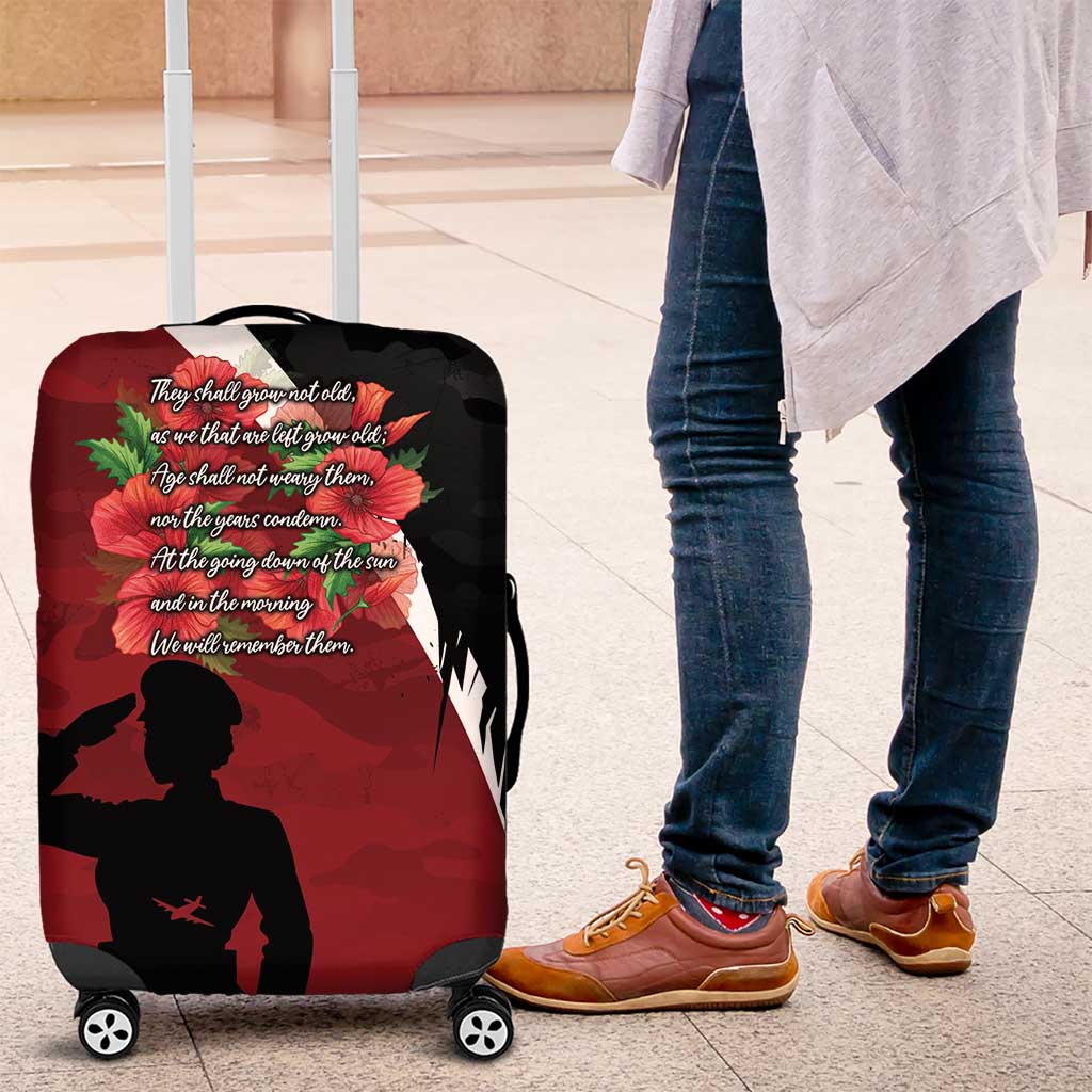 Anzac Day Women Veteran Luggage Cover Ode of Remembrance