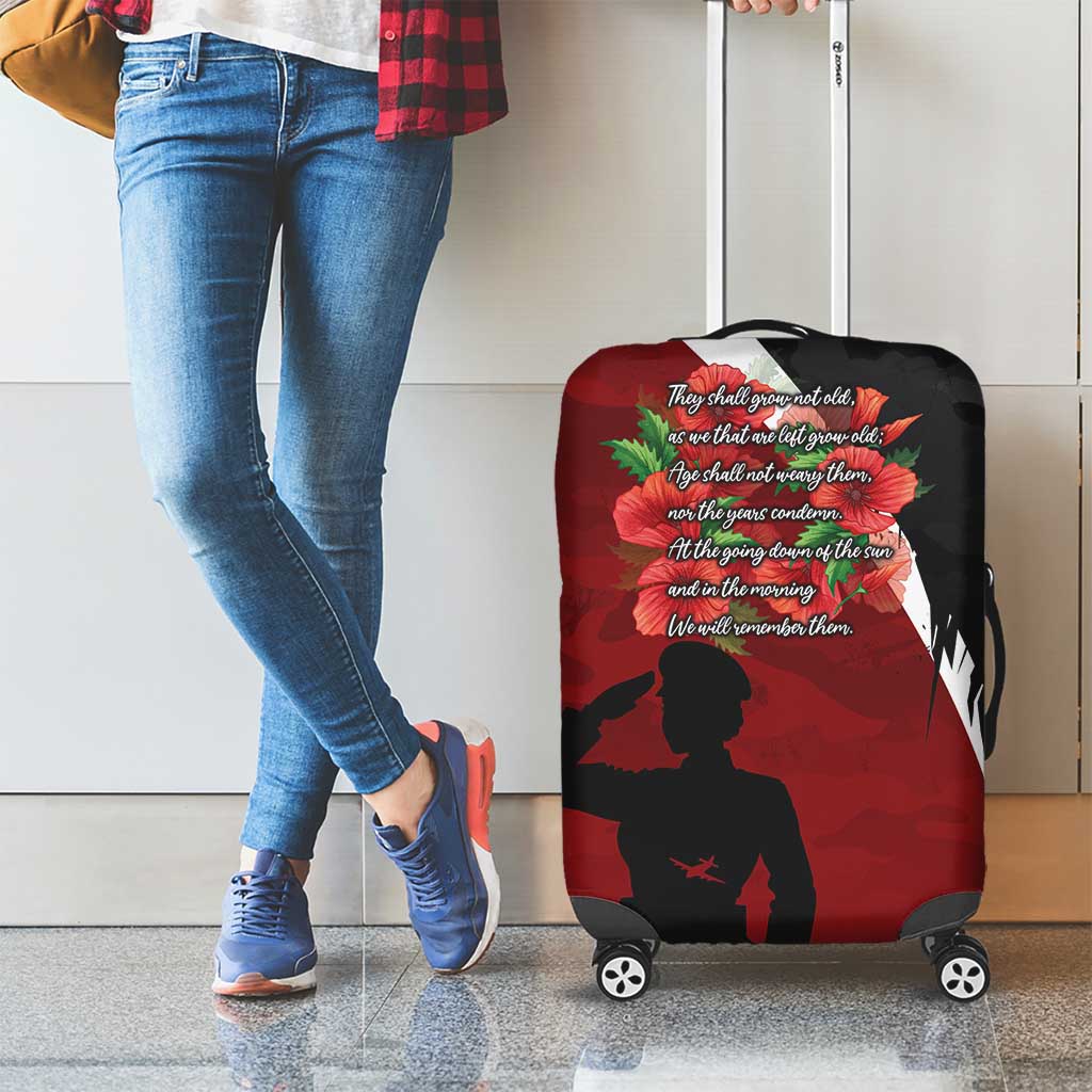 Anzac Day Women Veteran Luggage Cover Ode of Remembrance