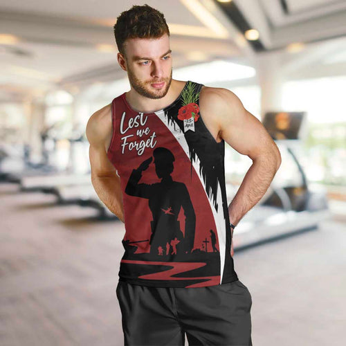 Anzac Day Women Veteran Men Tank Top Ode of Remembrance
