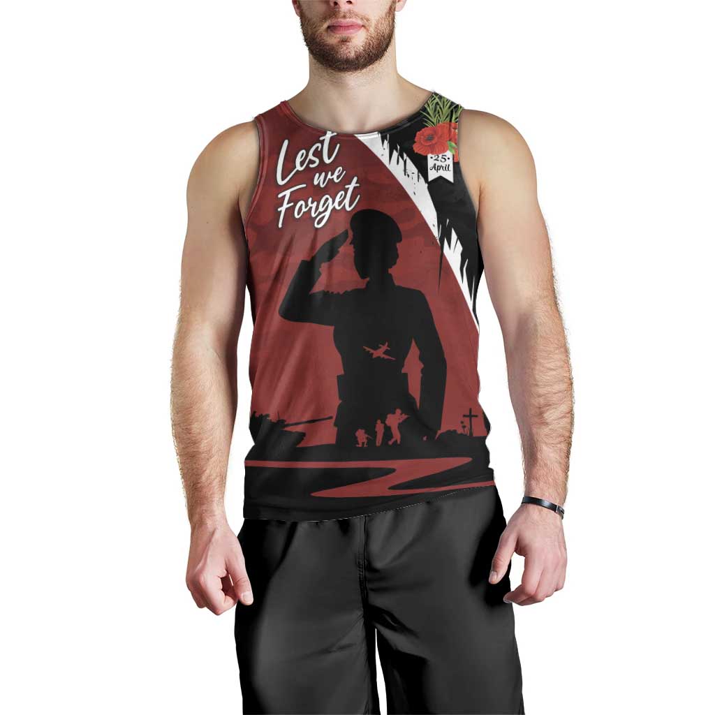 Anzac Day Women Veteran Men Tank Top Ode of Remembrance