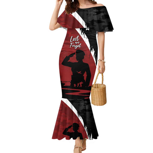 Anzac Day Women Veteran Mermaid Dress Ode of Remembrance