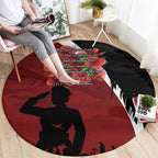 Anzac Day Women Veteran Round Carpet Ode of Remembrance