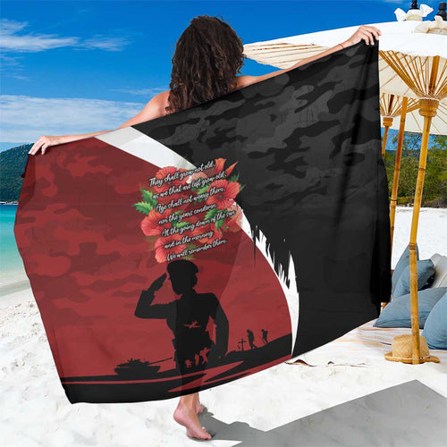 Anzac Day Women Veteran Sarong Ode of Remembrance