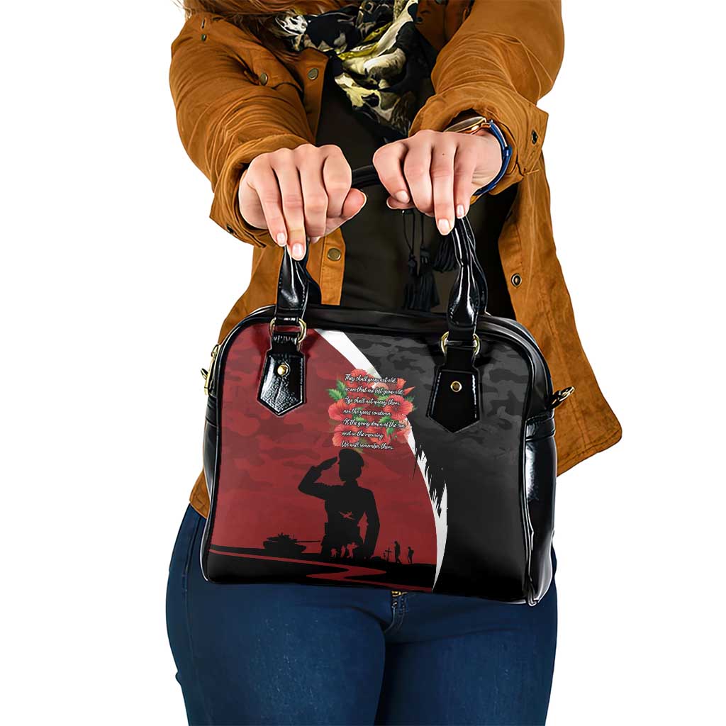Anzac Day Women Veteran Shoulder Handbag Ode of Remembrance