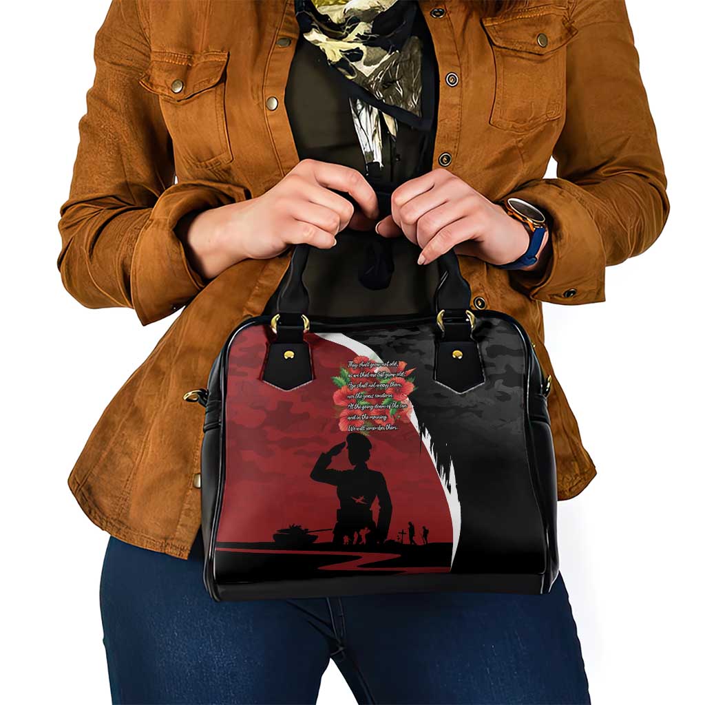 Anzac Day Women Veteran Shoulder Handbag Ode of Remembrance