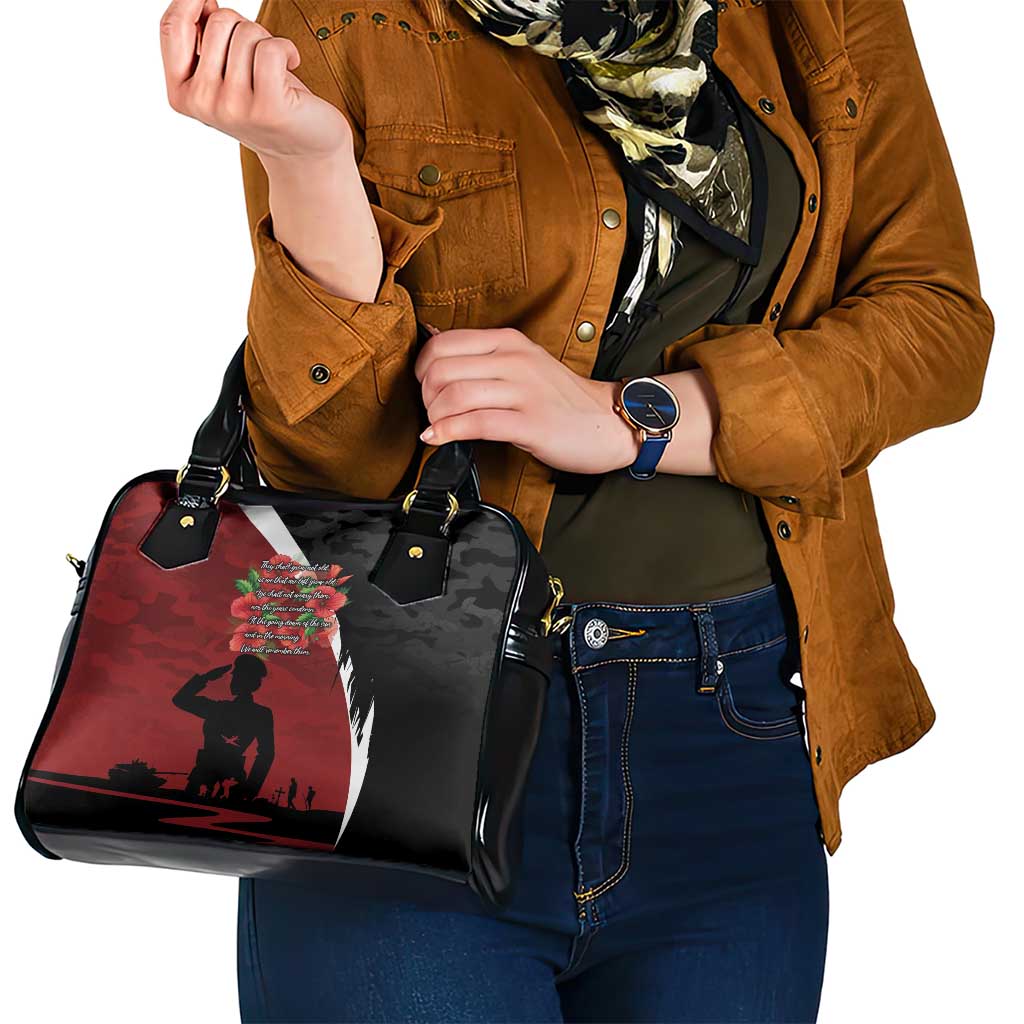 Anzac Day Women Veteran Shoulder Handbag Ode of Remembrance