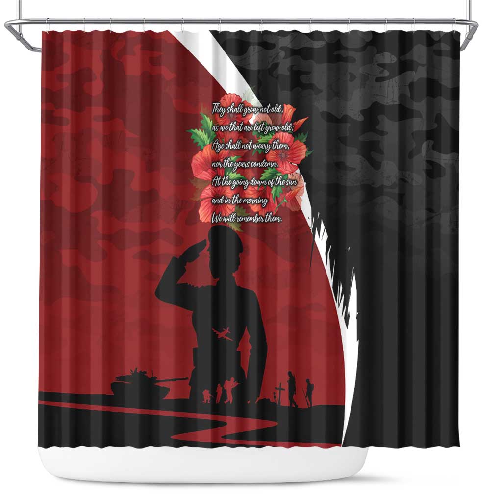 Anzac Day Women Veteran Shower Curtain Ode of Remembrance
